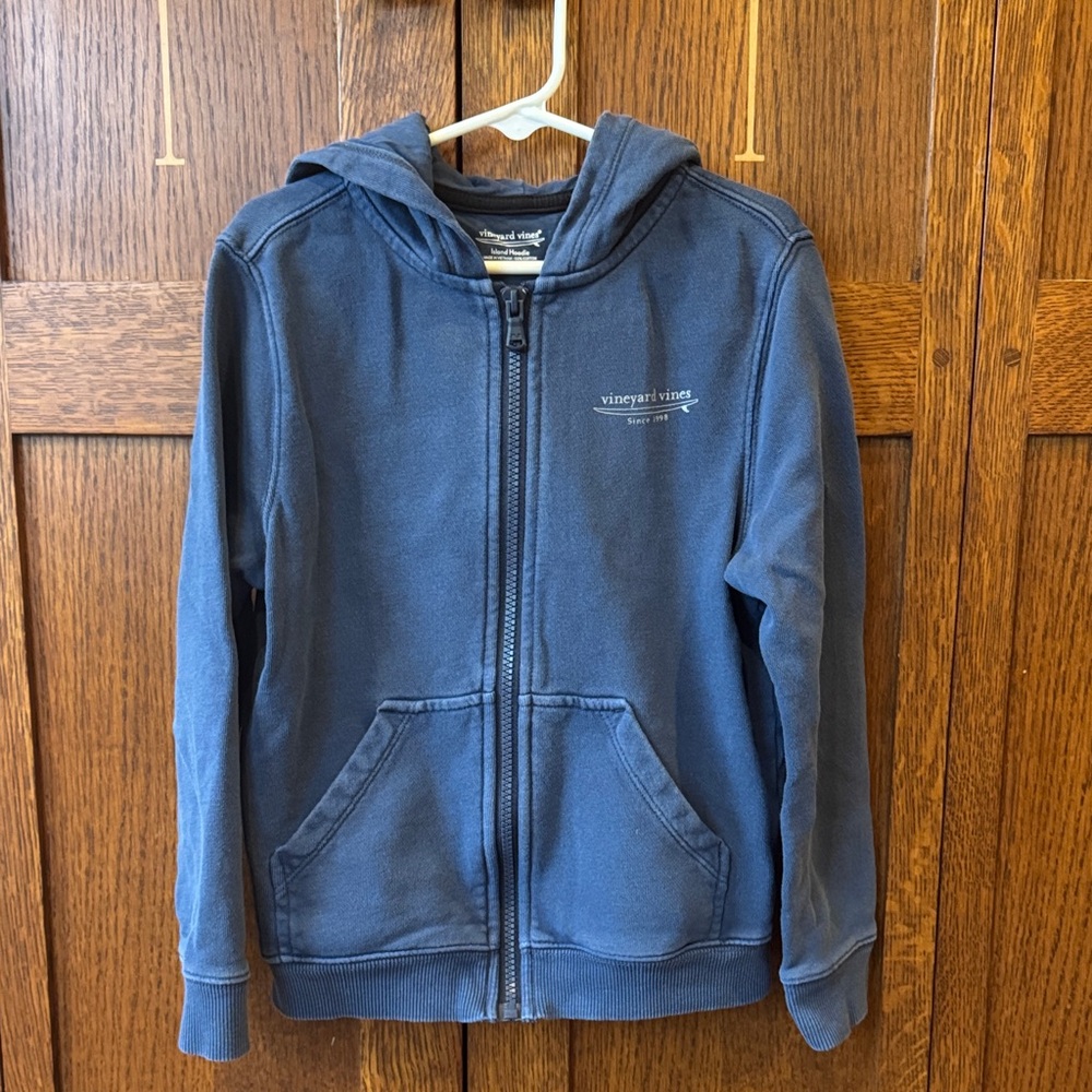Vineyard Vines Kids Navy Full-Zip Hoodie Size 6